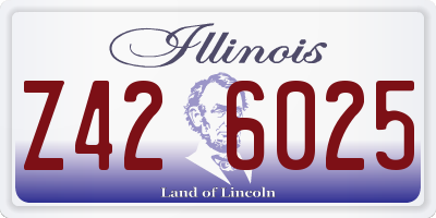 IL license plate Z426025
