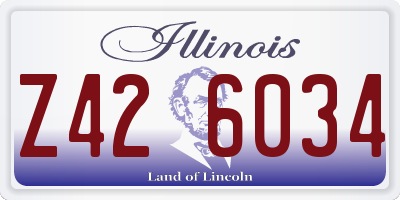IL license plate Z426034