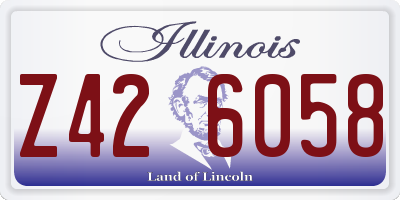 IL license plate Z426058