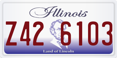 IL license plate Z426103
