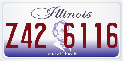 IL license plate Z426116