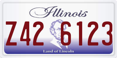 IL license plate Z426123