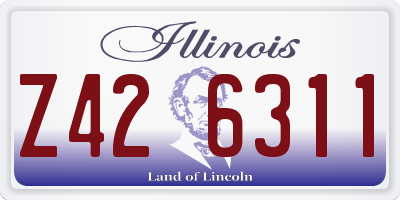 IL license plate Z426311