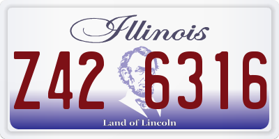 IL license plate Z426316