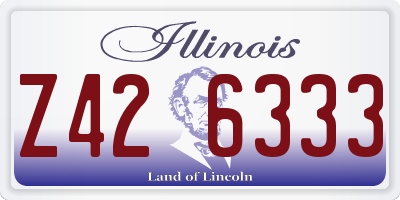 IL license plate Z426333