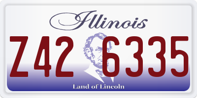 IL license plate Z426335