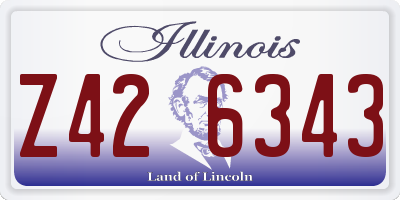 IL license plate Z426343