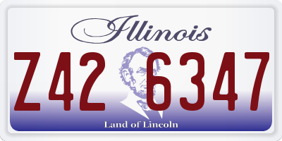 IL license plate Z426347
