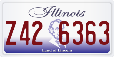 IL license plate Z426363
