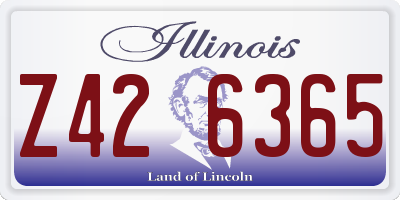 IL license plate Z426365