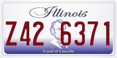 IL license plate Z426371