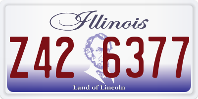 IL license plate Z426377