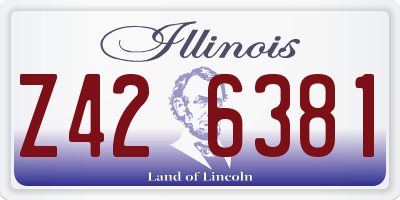 IL license plate Z426381