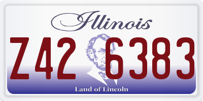 IL license plate Z426383