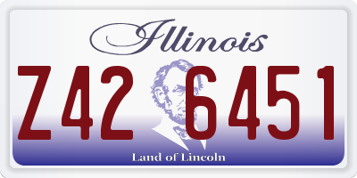 IL license plate Z426451