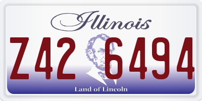 IL license plate Z426494