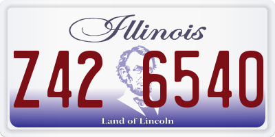 IL license plate Z426540