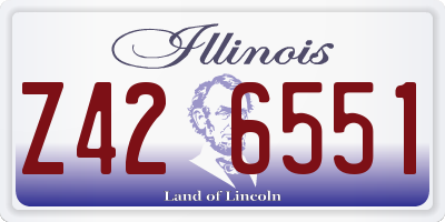 IL license plate Z426551
