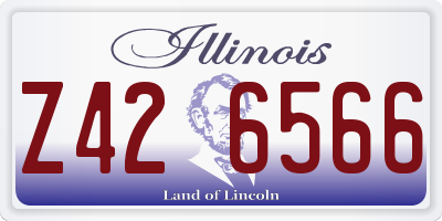 IL license plate Z426566