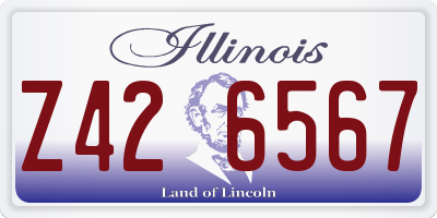 IL license plate Z426567