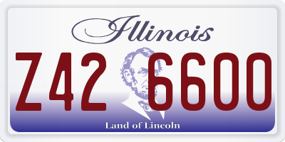 IL license plate Z426600