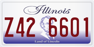 IL license plate Z426601
