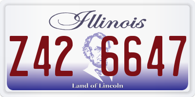 IL license plate Z426647