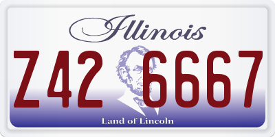 IL license plate Z426667