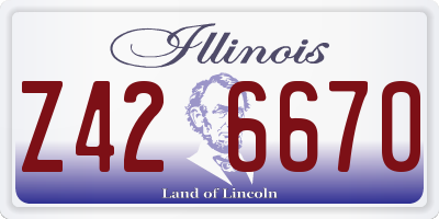 IL license plate Z426670