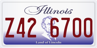 IL license plate Z426700