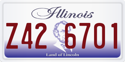 IL license plate Z426701