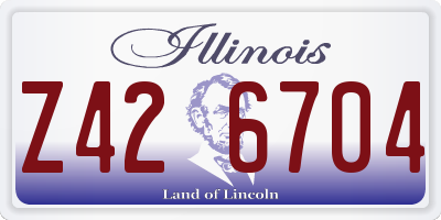 IL license plate Z426704