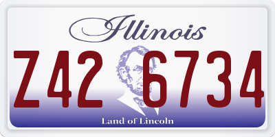 IL license plate Z426734