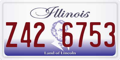 IL license plate Z426753
