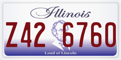 IL license plate Z426760
