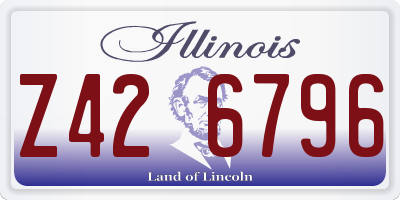IL license plate Z426796