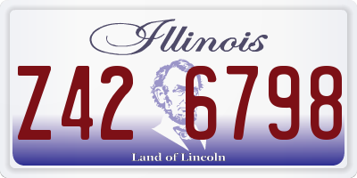IL license plate Z426798