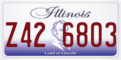 IL license plate Z426803