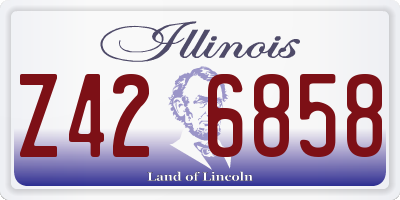 IL license plate Z426858