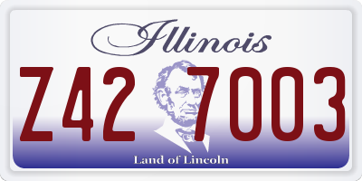 IL license plate Z427003