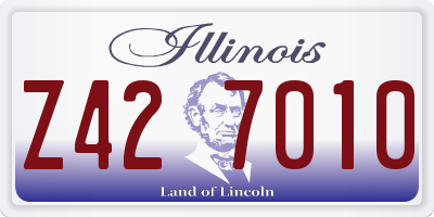 IL license plate Z427010