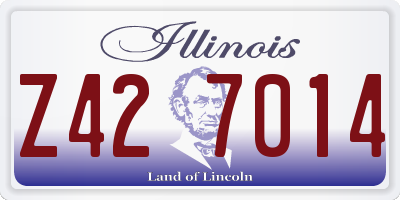 IL license plate Z427014