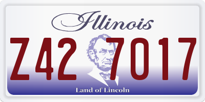 IL license plate Z427017