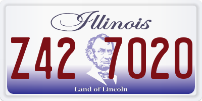 IL license plate Z427020