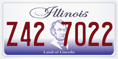 IL license plate Z427022