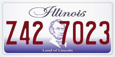 IL license plate Z427023