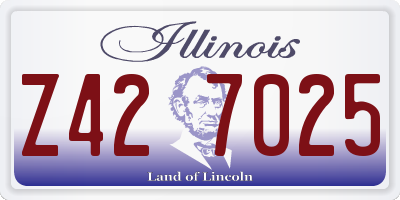 IL license plate Z427025