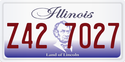 IL license plate Z427027