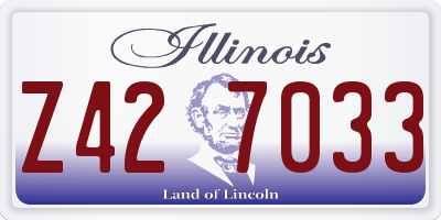 IL license plate Z427033