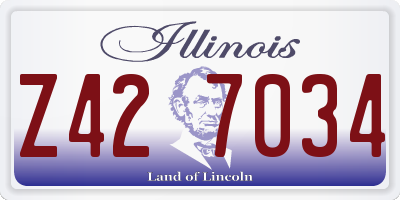 IL license plate Z427034